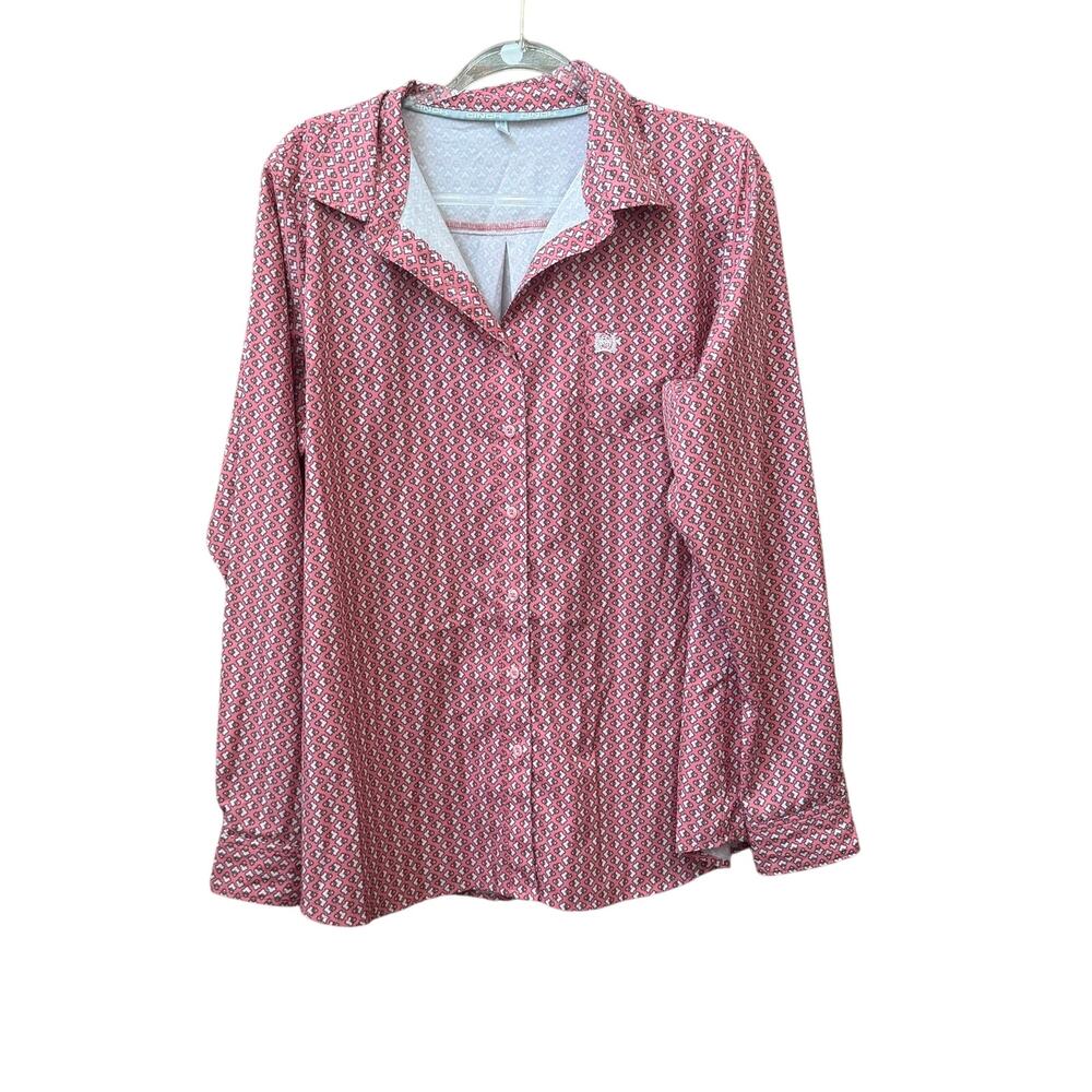 Cinch Womens Stretch Button Down Size XXL Western Rodeo Long Sleeve Shirt